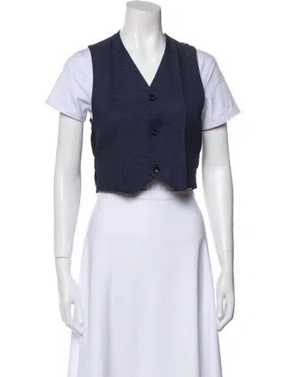 Pre-owned Bottega Veneta Wool Vest In Blue