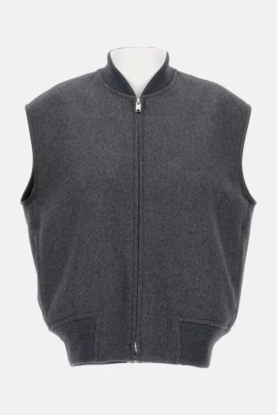 Bottega Veneta Wool Vest In Gray