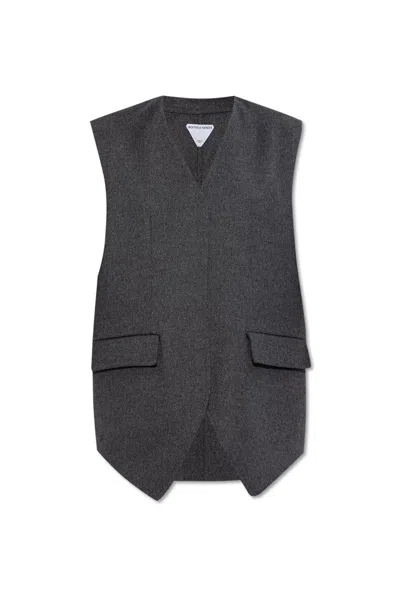 Bottega Veneta Wool Vest In Gray