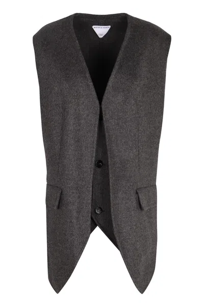 Bottega Veneta Wool Vest In Gray