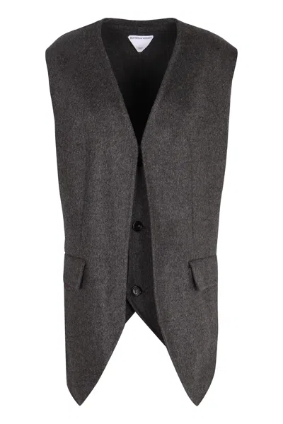 Bottega Veneta Wool Vest In Gray