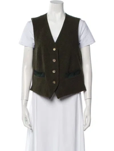 Pre-owned Bottega Veneta Wool Vest In Green