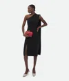 Bottega Veneta Robe En Crêpe De Viscose Et Laine In Black