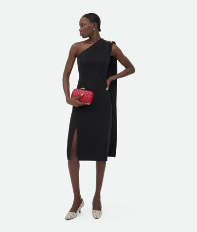 Bottega Veneta Wool Viscose Crepe Dress In Black