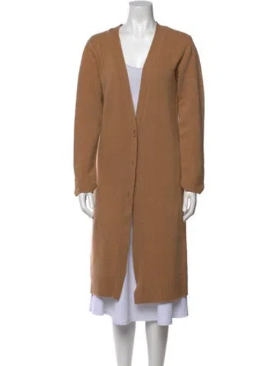 Pre-owned Bottega Veneta Wool V-neck Sweater In Brown