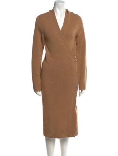 Pre-owned Bottega Veneta Wool V-neck Sweater In Neutral