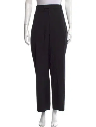 Pre-owned Bottega Veneta Wool Wide Leg Pants In Black
