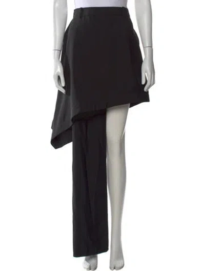 Pre-owned Bottega Veneta Wool Wide Leg Pants In Black