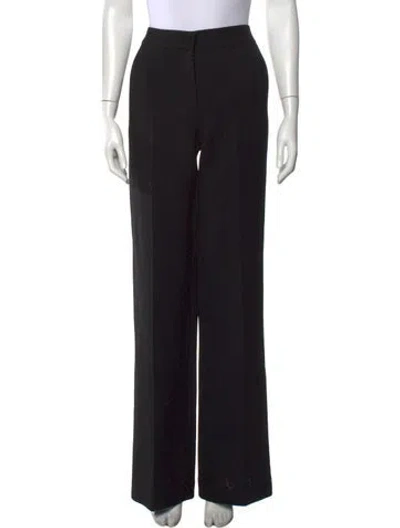 Pre-owned Bottega Veneta Wool Wide Leg Pants In Black