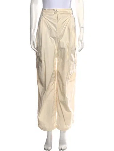 Pre-owned Bottega Veneta Wool Wide Leg Pants In Neutral