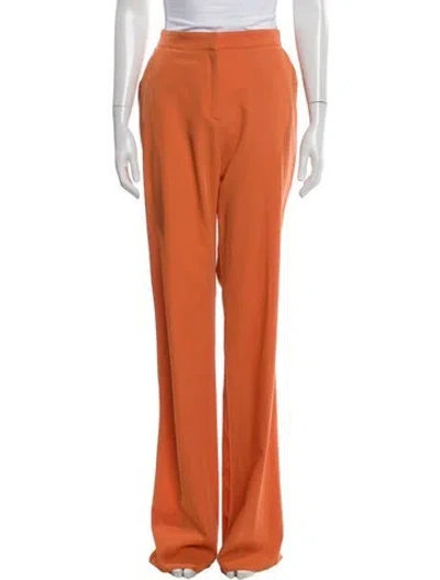 Pre-owned Bottega Veneta Wool Wide Leg Pants In Pink
