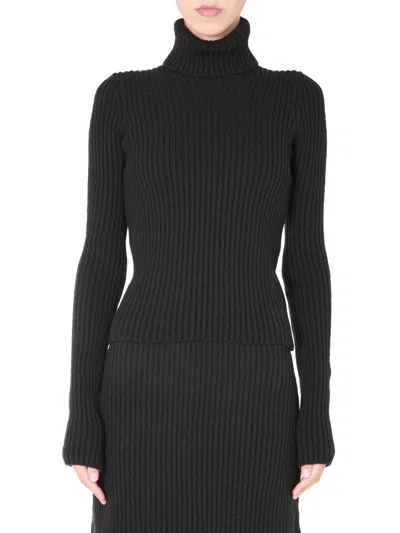 Bottega Veneta Wool-blend Turtleneck Sweater In Brown