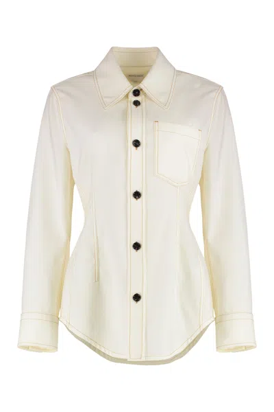 Bottega Veneta Wool-effect Acrylic Shirt In Neutral