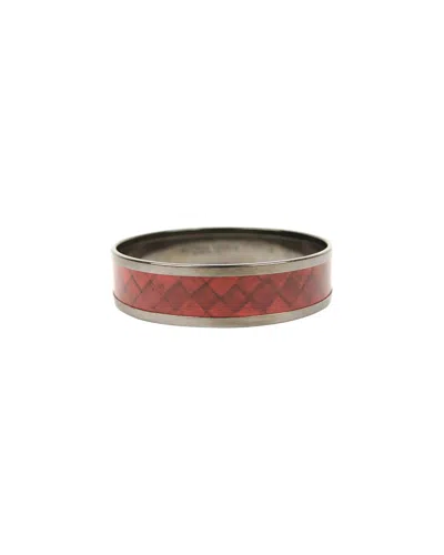 Bottega Veneta Woven Bangle Bracelet In Red