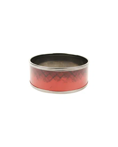 Bottega Veneta Woven Bangle Bracelet In Red / Black