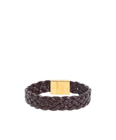 Bottega Veneta Woven Bracelet In Brown