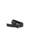 Bottega Veneta Woven Buckle Belt In Black