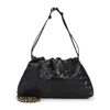 Bottega Veneta Woven Calf Leather Clutch With Drawstring Closure