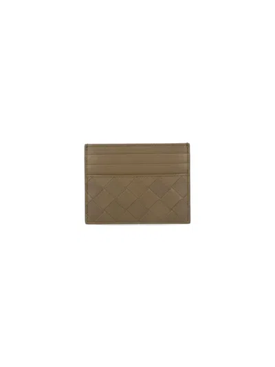 Bottega Veneta Woven Cardholder In Green