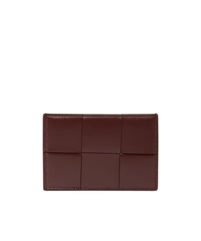 Bottega Veneta Woven Clip In Maroon