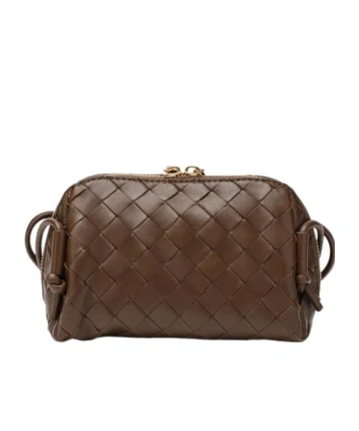 Bottega Veneta Woven Clutch In Brown