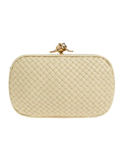 Bottega Veneta Woven Clutch In Red
