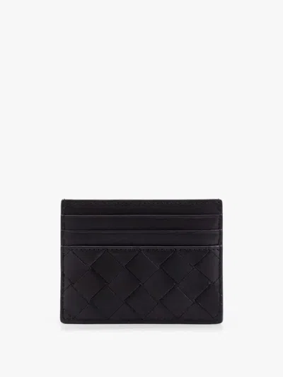 Bottega Veneta Woven Credit Card Holder In Black