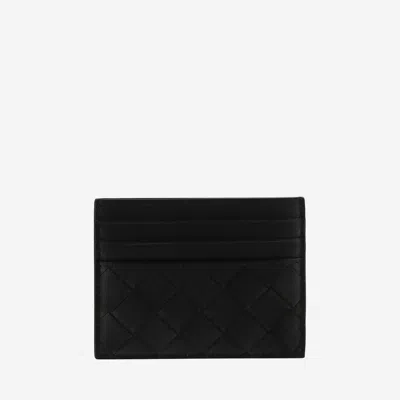 Bottega Veneta Woven Credit Card Holder In Black