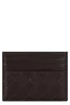 Bottega Veneta Woven Credit Card Holder In Brown