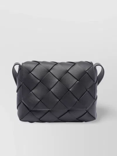 Bottega Veneta Woven Crossbody Shoulder Bag In Black