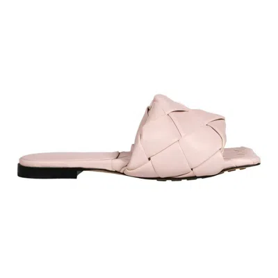 Bottega Veneta Multicolor Leather Flat Sandals In Neutral