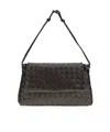 Bottega Veneta Woven Design Shoulder Bag In Black