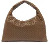 Bottega Veneta Womens Pinecone-m Brass Hop Small Leather Tote Bag In Green