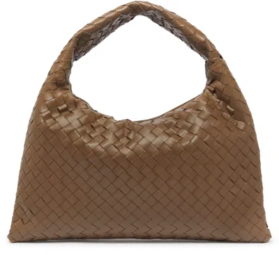 Bottega Veneta Womens Pinecone-m Brass Hop Small Leather Tote Bag In Brown