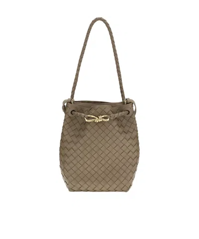 Bottega Veneta Woven Design Single-shoulder Bag In Brown