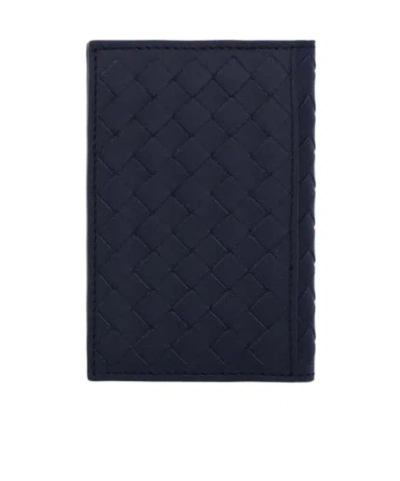 Bottega Veneta Woven Design Wallet In Gold