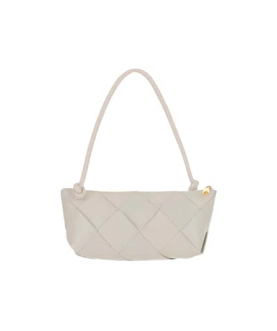 Bottega Veneta Woven Detail Wallet In Nude