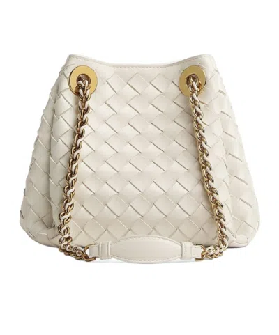 Bottega Veneta Woven Handbag In White