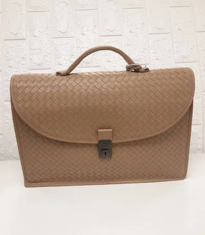 Bottega Veneta Woven Handbag In Brown