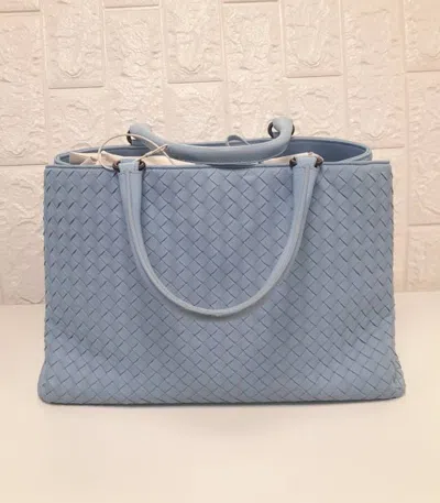 Bottega Veneta Woven Handbag In Gray