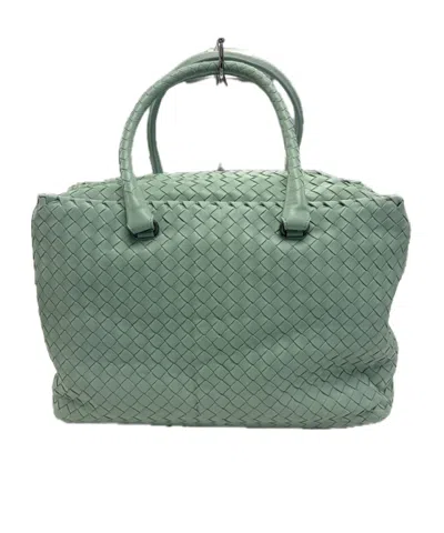 Bottega Veneta Woven Handbag In Green