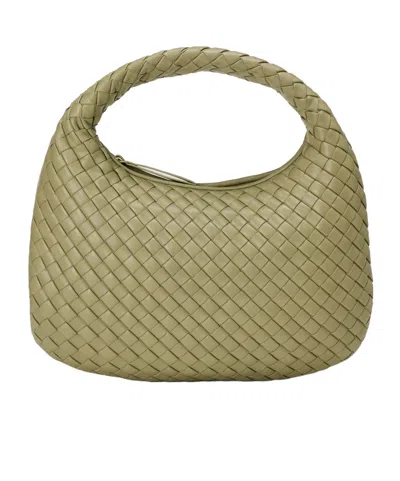 Bottega Veneta Woven Handbag In Green