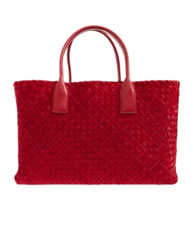 Bottega Veneta Woven Handbag In Red