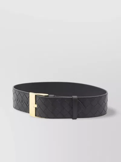 Bottega Veneta Woven Intrecciato Large Watch Belt In Gray