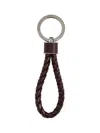 Bottega Veneta Woven Key Ring Accessories In Brown