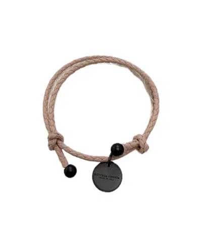 Bottega Veneta Woven Knot Bracelet In Brown
