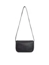 Bottega Veneta Black Veneto Flap Messenger Bag In Black