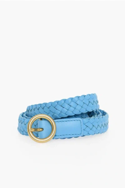 BOTTEGA VENETA WOVEN LEATHER BELT