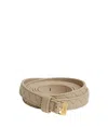 Bottega Veneta Woven Leather Belt With Polished Gold Tone Buckle
