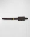 Bottega Veneta Woven Leather Belt With Wallet In Fondant M Brass